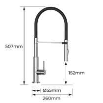 Mixer Tap EDM 01196 BERMEO Silver Brass Zinc