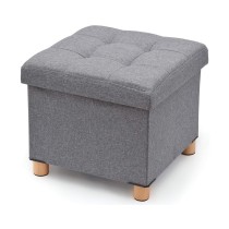 Pouf Domopak Living Gris 38 x 38 x 34 cm Polyester