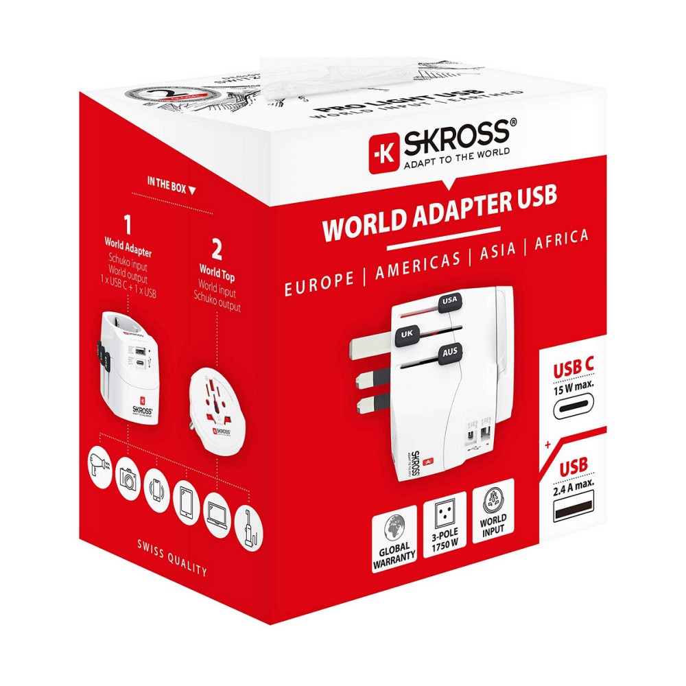 Adaptateur Prise Universelle de Voyage Skross 1302472