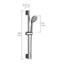 Colonne de douche EDM Argenté Acier inoxydable Plastique 61,6 x 68 cm