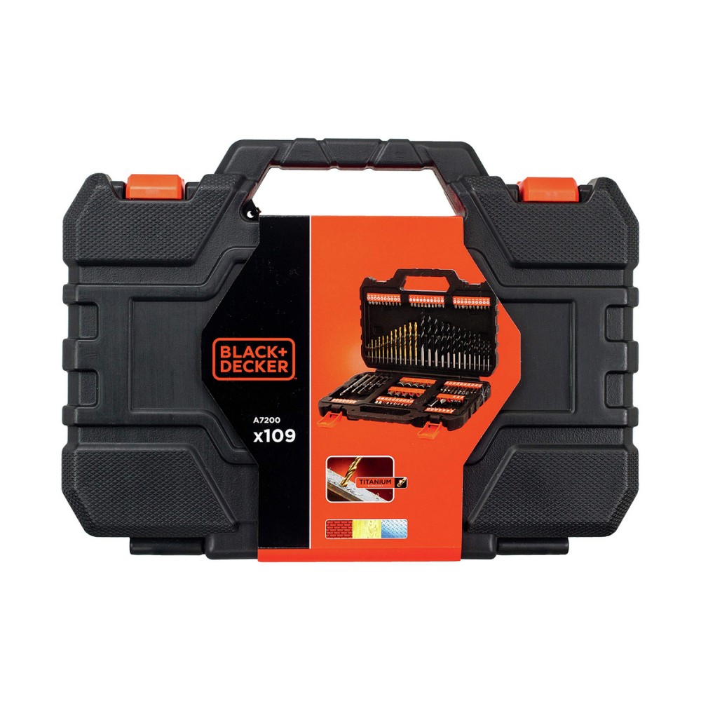 Ensemble de forets Black & Decker  a7200-x Porte documents 109 Pièces