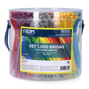 Attaches pour câble en nylon EDM 1000 Unidades Multicouleur