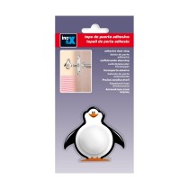 Butée Inofix Portes Pingouin Adhésif Blanc/Noir PVC