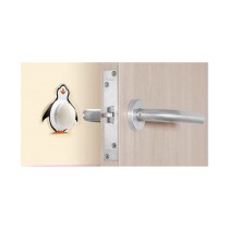 Butée Inofix Portes Pingouin Adhésif Blanc/Noir PVC