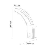 Wandleuchte EDM 32536 Polypropylen A B 10 W 750 Lm Weiß Außenbereich (6400 K)