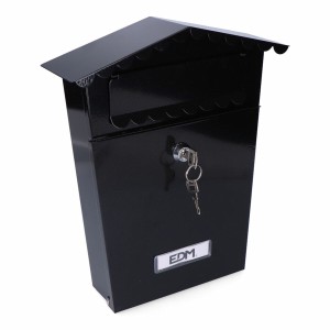 Boîte aux lettres EDM 85805 House Noir Acier 21 x 6 x 30 cm