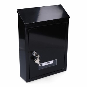 Letterbox EDM 85806 Standard Black Steel 21 x 6 x 30 cm