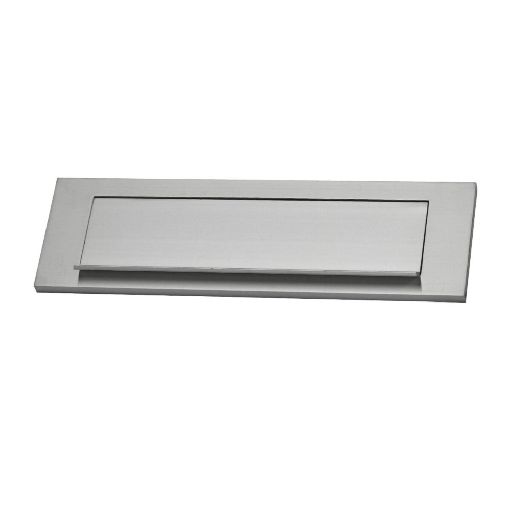 Briefkastenplatten EDM 85596 Silberfarben Aluminium 25,4 x 7,5 cm