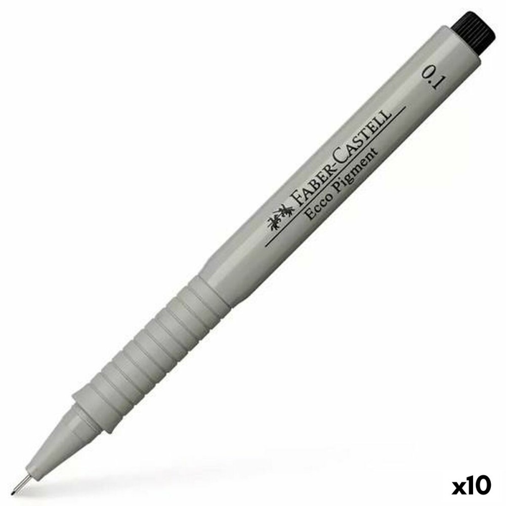 Filzstifte Faber-Castell Ecco Pigment 0,1 mm Schwarz (10 Stück)