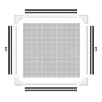 Moustiquaire Schellenberg Magnétique Avec cadre Fibre de Verre Blanc (100 x 120 cm)