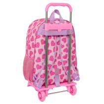 Cartable à roulettes Barbie Love Rose 33 x 42 x 14 cm