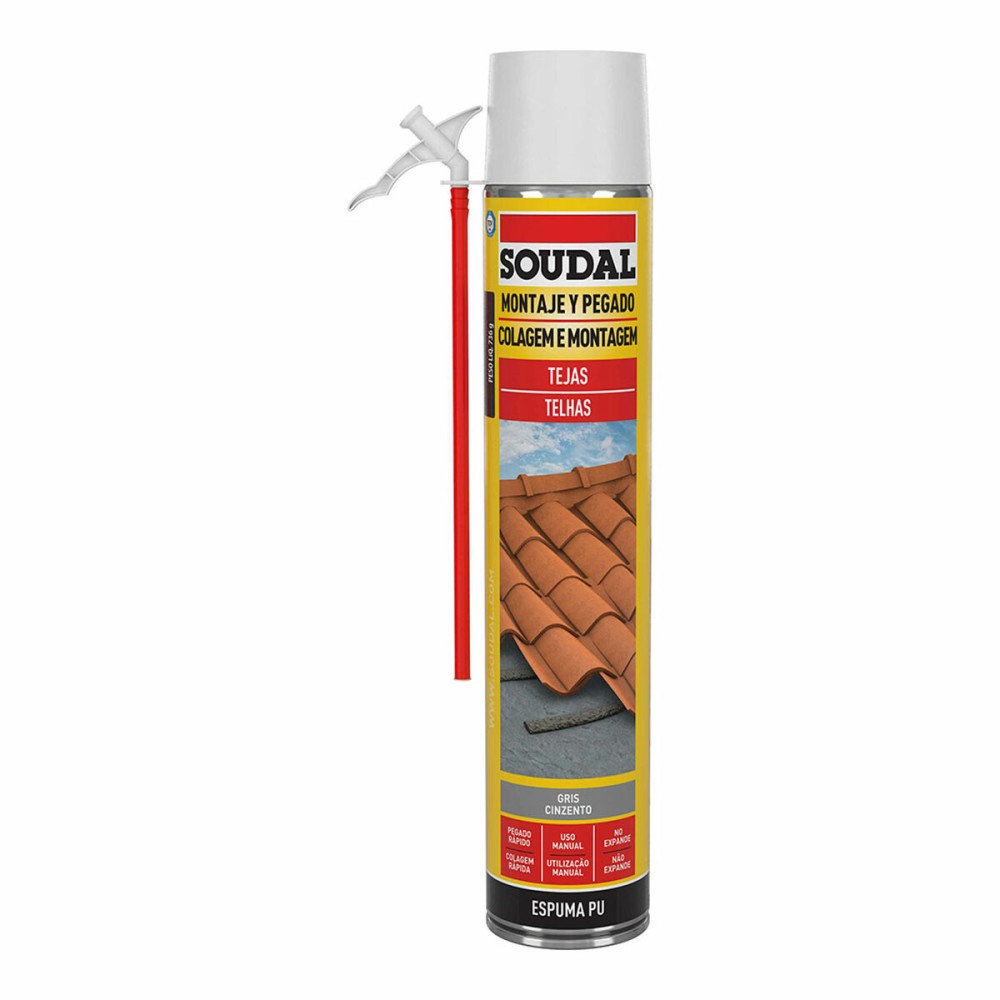 Schaum Soudal Polyurethan Dach Grau 750 ml