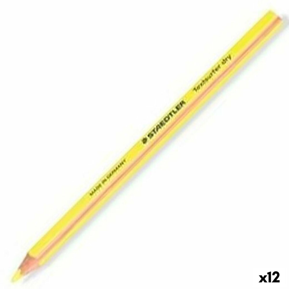 Marqueur fluorescent Staedtler Crayon Jaune (12 Unités)