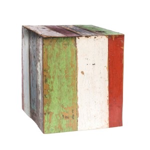 Hocker Calypso Teakholz Bunt 40 x 40 x 45 cm