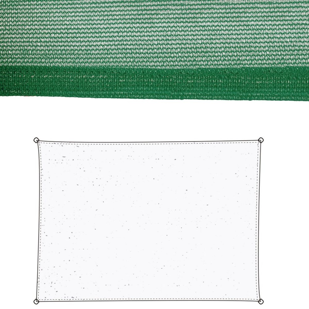 Voiles d'ombrage Auvent Vert Polyéthylène 300 x 400 x 0,5 cm