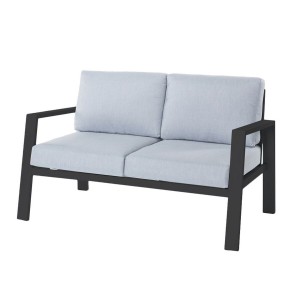 Zweisitzer-Sofa Thais Graphit Aluminium 132,20 x 74,80 x 73,30 cm