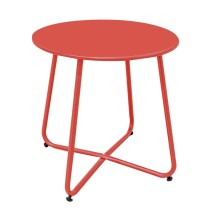 Side table Luna Red Steel 45 x 45 cm