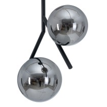 Ceiling Light 50 x 15 x 54 cm Crystal Black Metal