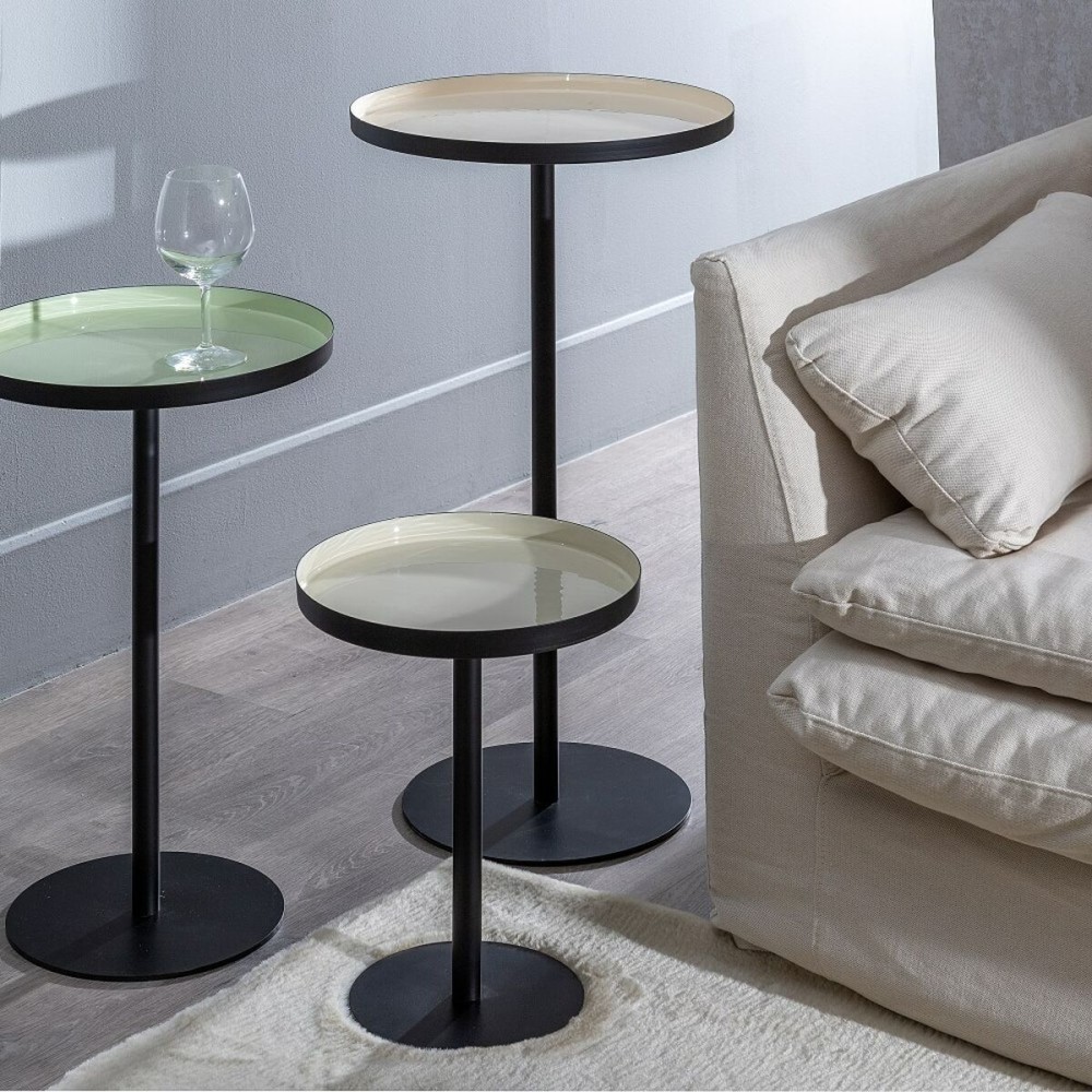 Side table 35,5 x 35,5 x 64,5 cm Black Green Iron