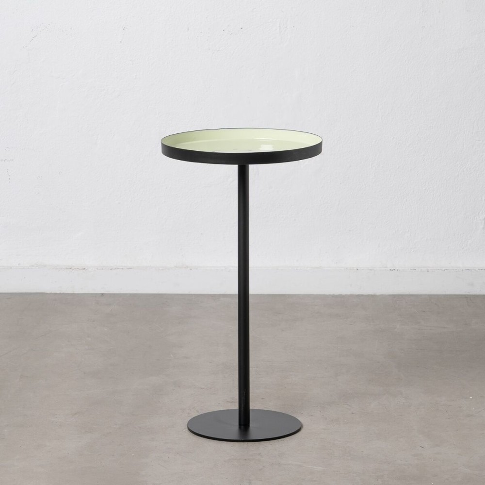 Table d'appoint 35,5 x 35,5 x 64,5 cm Noir Vert Fer