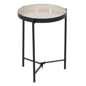 Table d'appoint 30 x 30 x 40,5 cm Noir Taupe Fer