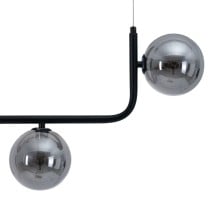 Ceiling Light 85 x 15 x 32 cm Crystal Black Metal