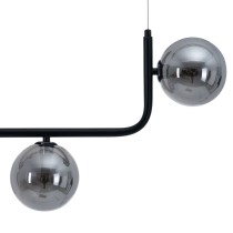 Deckenlampe 85 x 15 x 32 cm Kristall Schwarz Metall