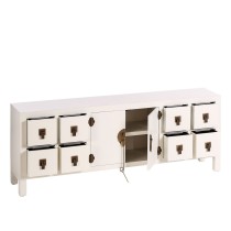 TV furniture ORIENTE 130 x 24 x 50,5 cm Wood White