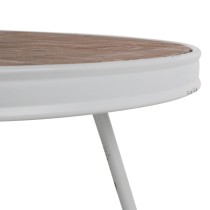 Table Basse Blanc Naturel 74,5 x 74,5 x 38 cm