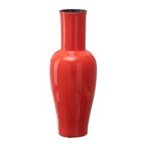 Vase 18 x 18 x 46,5 cm aus Keramik Orange