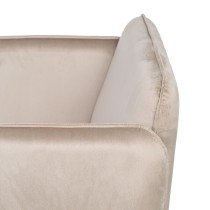 Fauteuil Tissu Synthétique Beige Métal