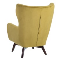 Fauteuil 75 x 83 x 103 cm Tissu Synthétique Bois Moutarde