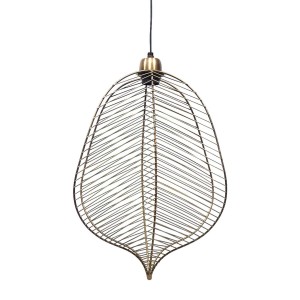 Deckenlampe 31 x 16 x 47 cm Gold Metall