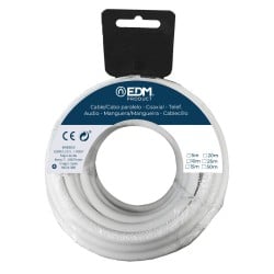 Câble EDM 2 x 1 mm Blanc 25 m