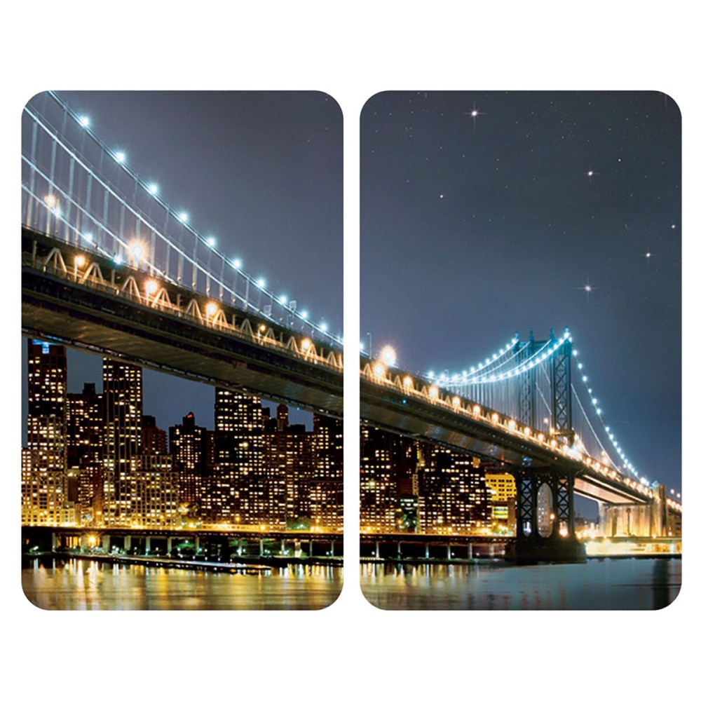 Planche à découper Wenko Brooklyn Bridge 30 x 52 cm Verre trempé (2 Unités)