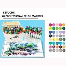 Marker-Set Alex Bog Canvas Luxe Professional 40 Stücke Bunt