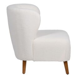 Fauteuil 72 x 78 x 82 cm Bois d'hévéa Blanc