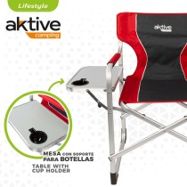 Chaise de camping pliante Aktive Gris Rouge 61 x 92 x 52 cm (2 Unités)