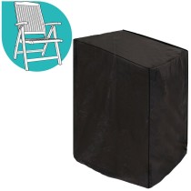 Stuhlüberzug Sessel Schwarz PVC 89 x 76 x 107 cm