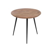 Jeu de 3 tables Bois Métal Fer Bois d'acacia 50 x 50 x 45 cm