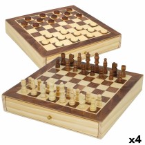 Échecs et dames Colorbaby Tiroir Bois (4 Unités)