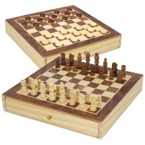 Échecs et dames Colorbaby Tiroir Bois (4 Unités)