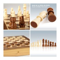 Schach- und Dame-Brett Colorbaby Schublade Holz (4 Stück)