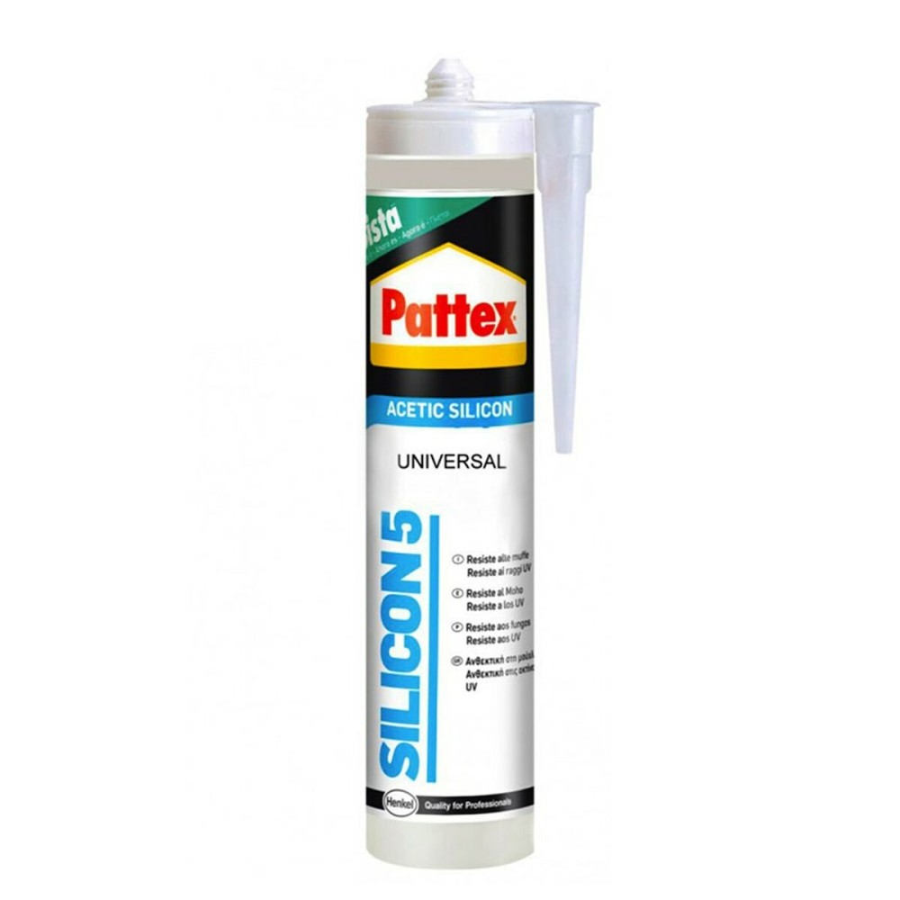 Silikon Pattex Silicon 5 Universal Durchsichtig 280 ml