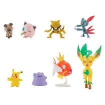 Action Figure Pokémon Pikachu, Sneasel, Magikarp, Abra, Rockruff, Ditto, Bayleef & Jigglypuff