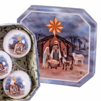 Boules de Noël Multicouleur Papier Polyfoam Naissance/Crèche 7,5 x 7,5 x 7,5 cm (5 Unités)