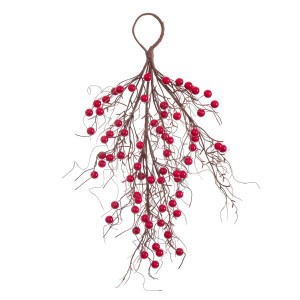 Door Hanger Christmas Red Plastic 50 cm