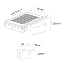 Applique Murale EDM 31854 Noir 6 W 720 Lm LED Solaire (6500 K)