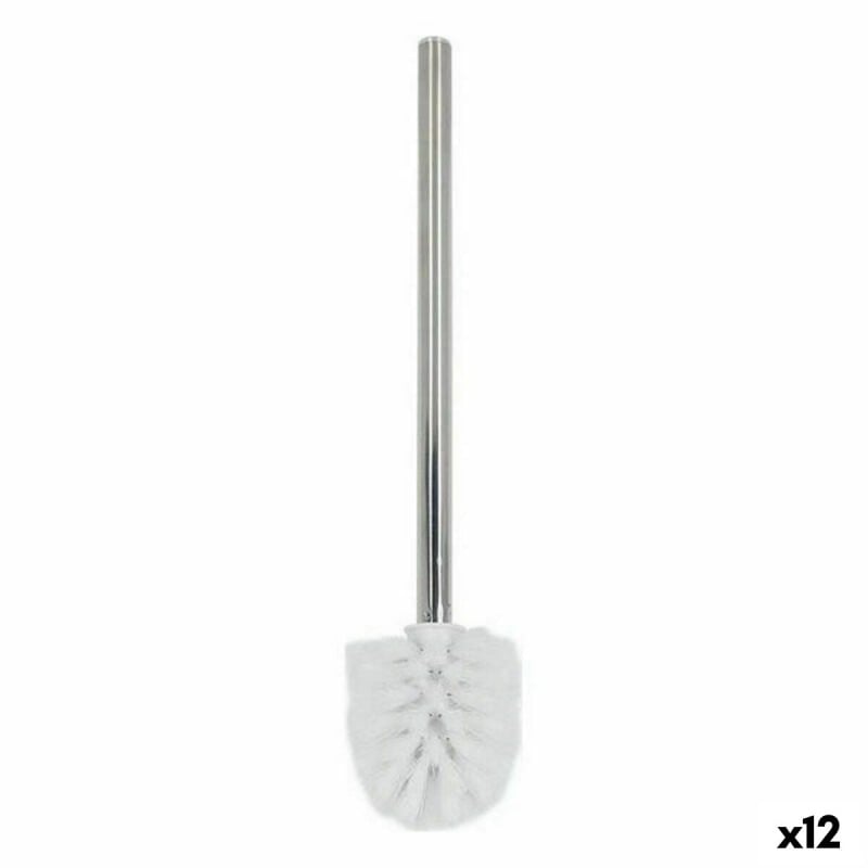 Toilet Brush Confortime White Silver Stainless steel 37 x 10 x 6 cm (12 Units)