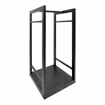 Brennholzträger EDM 85766 Schwarz Metall 33 x 33 x 68 cm